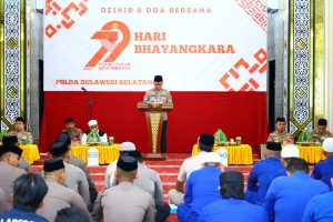 Sambut Hari Bhayangkara, Polda Sulsel Gelar Zikir dan Doa Bersama