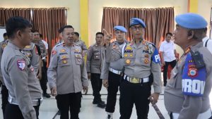 Subbid Provos Bid Propam Polda Sulsel Cek Sikap Tampang, Test Urine dan Senpi Personel Polres Bantaeng