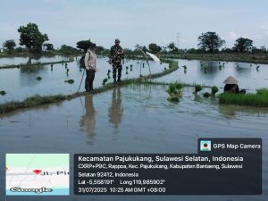 Babinsa Desa Rappoa Dampingi Petani dalam Kegiatan LTT di Dusun Kampong Toa