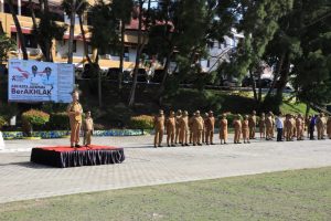 Pj Gubernur Papua Agus Fatoni Pimpin Apel Gabungan di Lingkungan Pemkot Jayapura