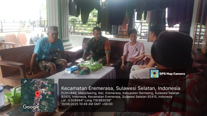 Babinsa Mappilawing, Jalin Kedekatan dengan Warga Melalui Komsos