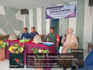 Babinsa Koramil 01/Bissappu Hadiri Rapat Pra-Musyawarah Rembuk Stunting di Desa Bonto Bulaeng