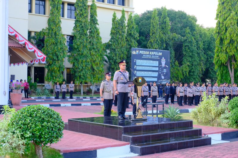 Kapolda Sulsel Pimpin Upacara Hari Juang Polri Tahun 2025