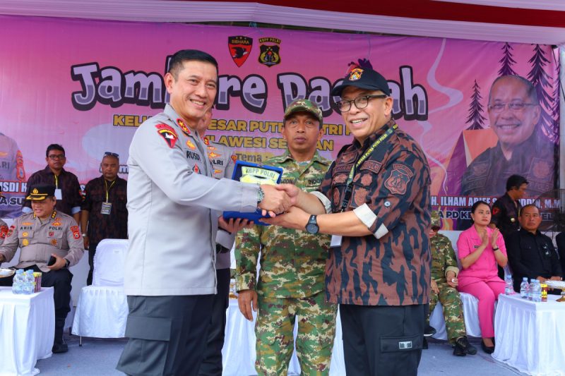 Kapolda Sulsel Buka Jambore dan Kemah Bhakti KBP3 Sulsel di Kabupaten Sidrap