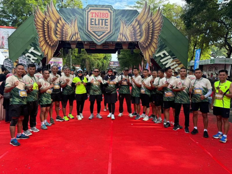 Kodim 1410/Bantaeng Ikut Meriahkan TNI 80 Elite Marathon Yang Digelar Kodam XIV/Hasanuddin