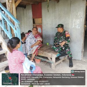 Waspada Bahaya Kebakaran, Babinsa Desa Kampala Himbau Warga Melalui Komsos
