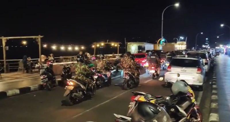 Malam Minggu Aman Bersama TNI dan Komduk di Bantaeng