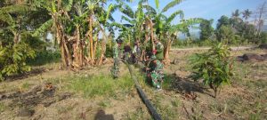 Babinsa Koramil 1410-02/Eremerasa Bersama Warga Laksanakan Karya Bakti di Wilayah Binaan